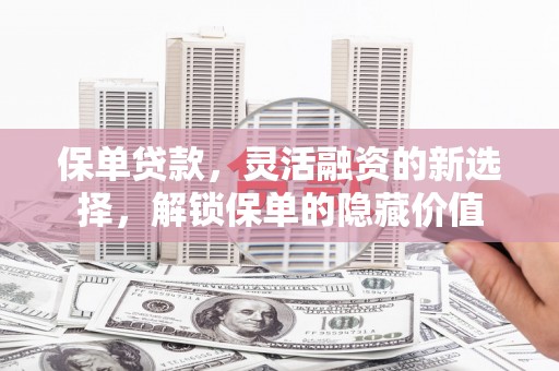 会东保单贷款，灵活融资的新选择，解锁保单的隐藏价值