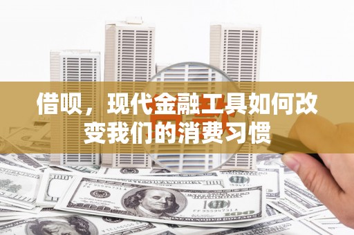 会东借呗，现代金融工具如何改变我们的消费习惯