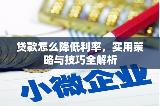 会东贷款怎么降低利率，实用策略与技巧全解析