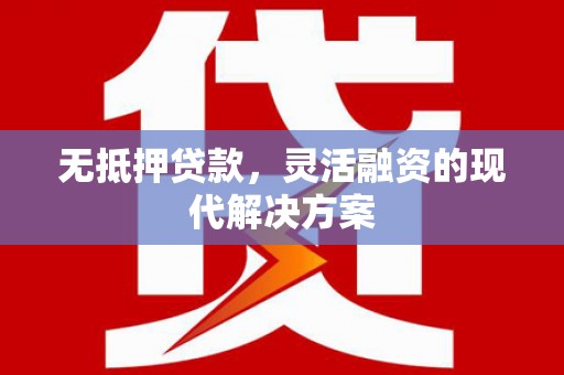 会东无抵押贷款，灵活融资的现代解决方案