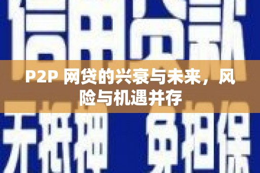 会东P2P 网贷的兴衰与未来，风险与机遇并存